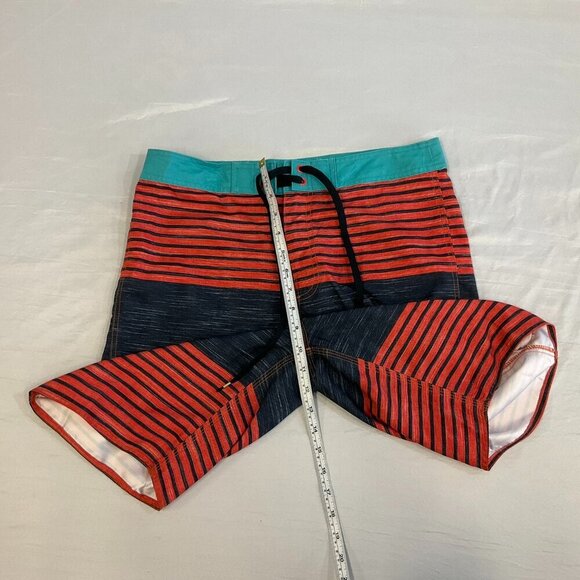 RVCA Mens Orange/Black/Blue Classic Fit Non Stretch Board Shorts Swimwear, sz 30 - Picture 5 of 8